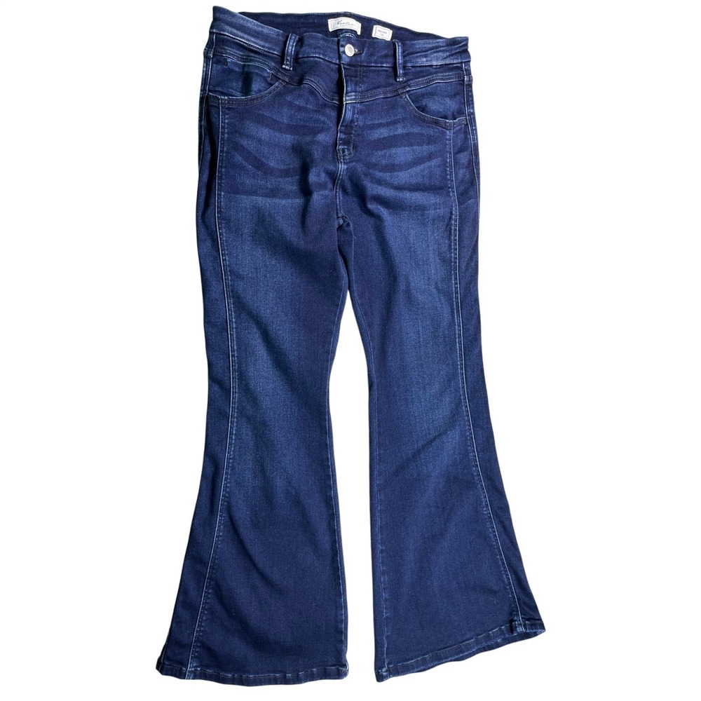 KanCan Signature High Rise Flare Jeans Dark Wash Stretch Denim Size 30